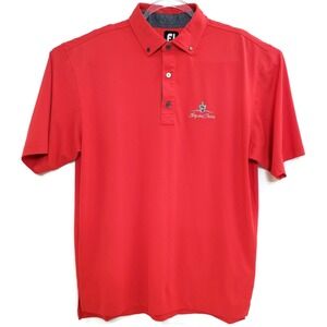 FootJoy Polo Shirt Mens Large Red King and Prince Golf Performance Stretch Logo
